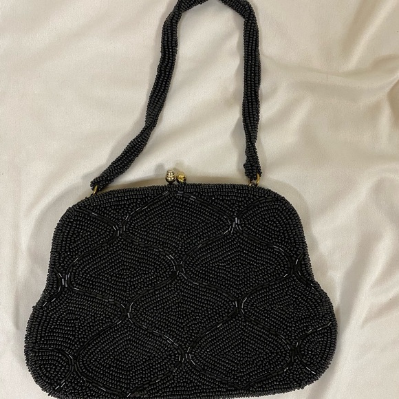Vintage David’s Fifth Avenue Elegant Black Beaded Handbag